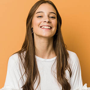 woman smiling