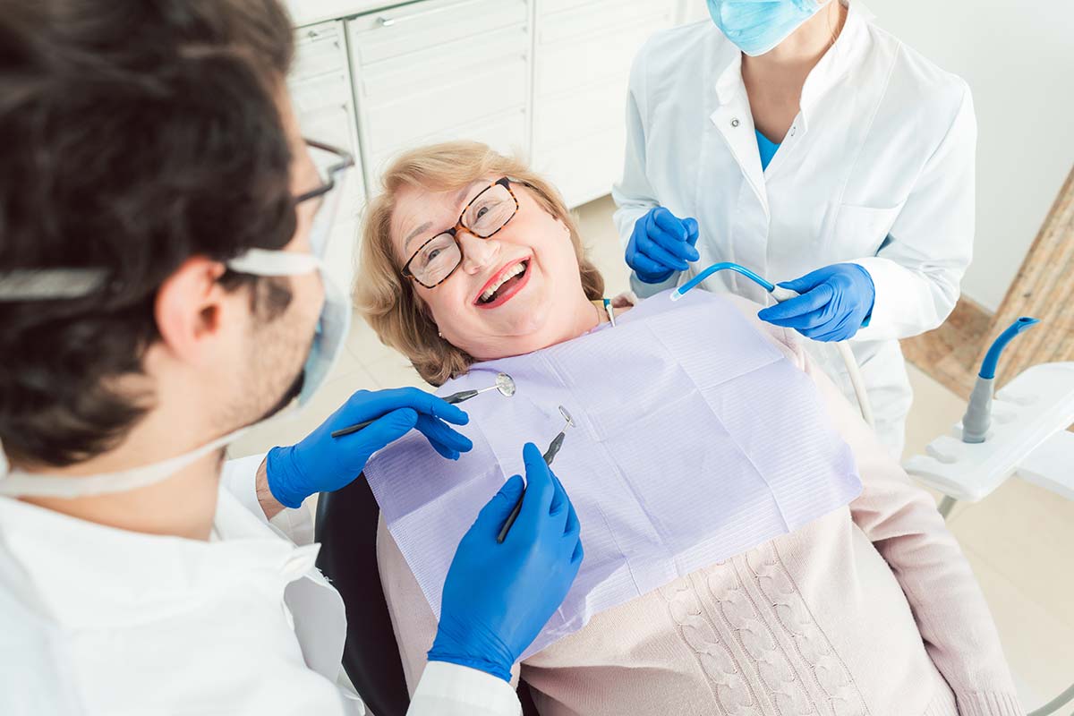 dentures woman getting dentures