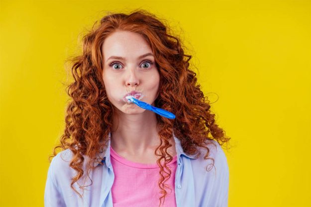 your-dental-health Woman Brushing Teeth To Care For Dental Health