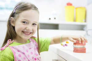 young girl receiving pediatric dentistry services